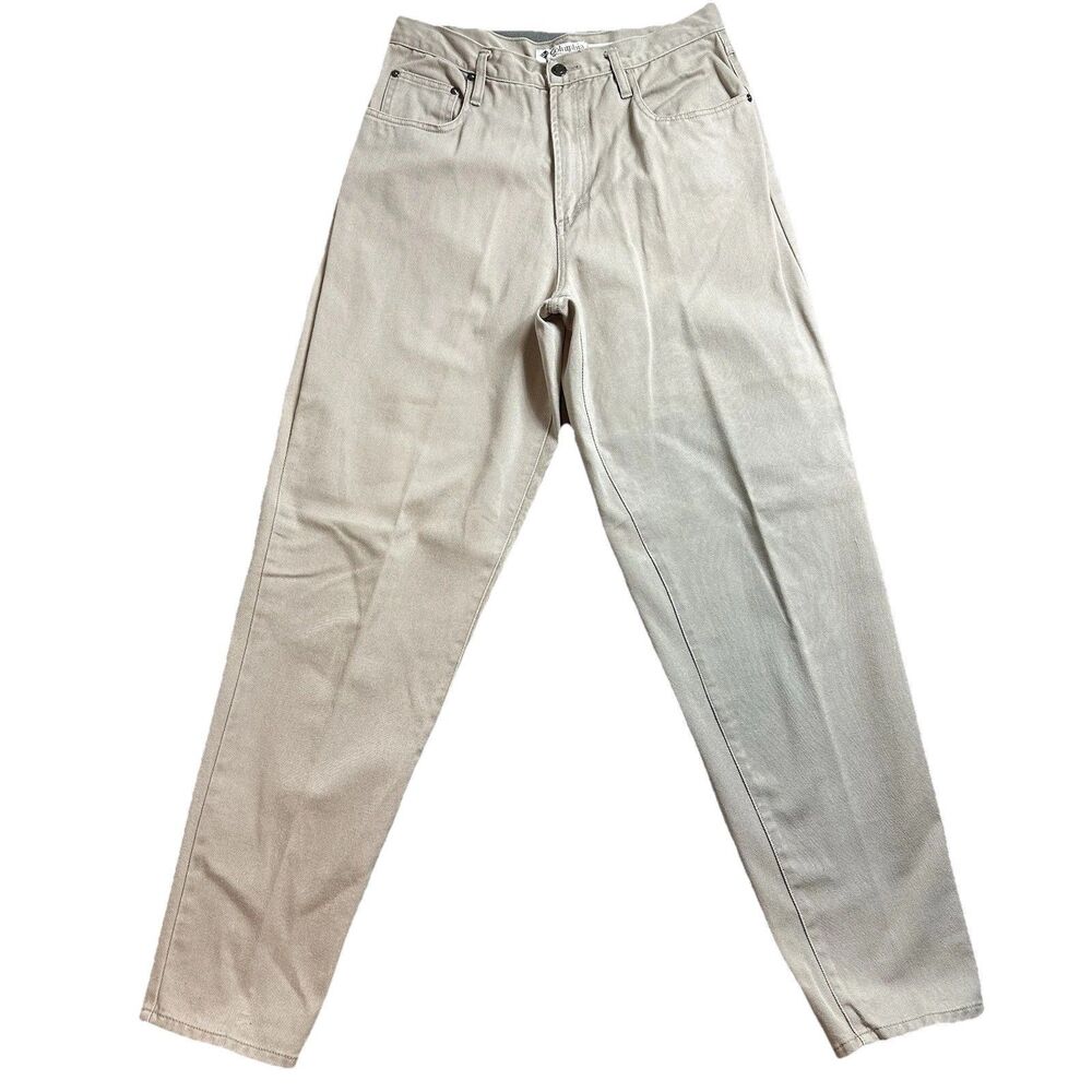 Columbia Womens 14L Relaxed Straight Jeans Beige Tough Mother Outdoor EUC